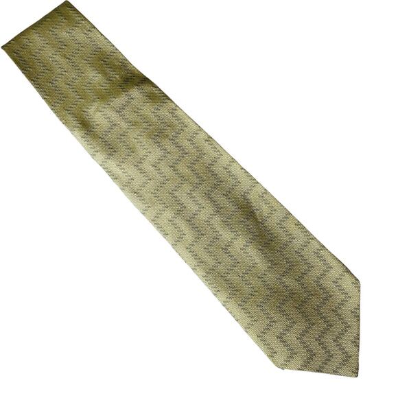 Joseph Abboud Silver Zip-Zag Chevron 100% Silk Tie 60.5 - Picture 1 of 7